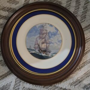 Lenox Special Dinner Plate featuring a clipper ship